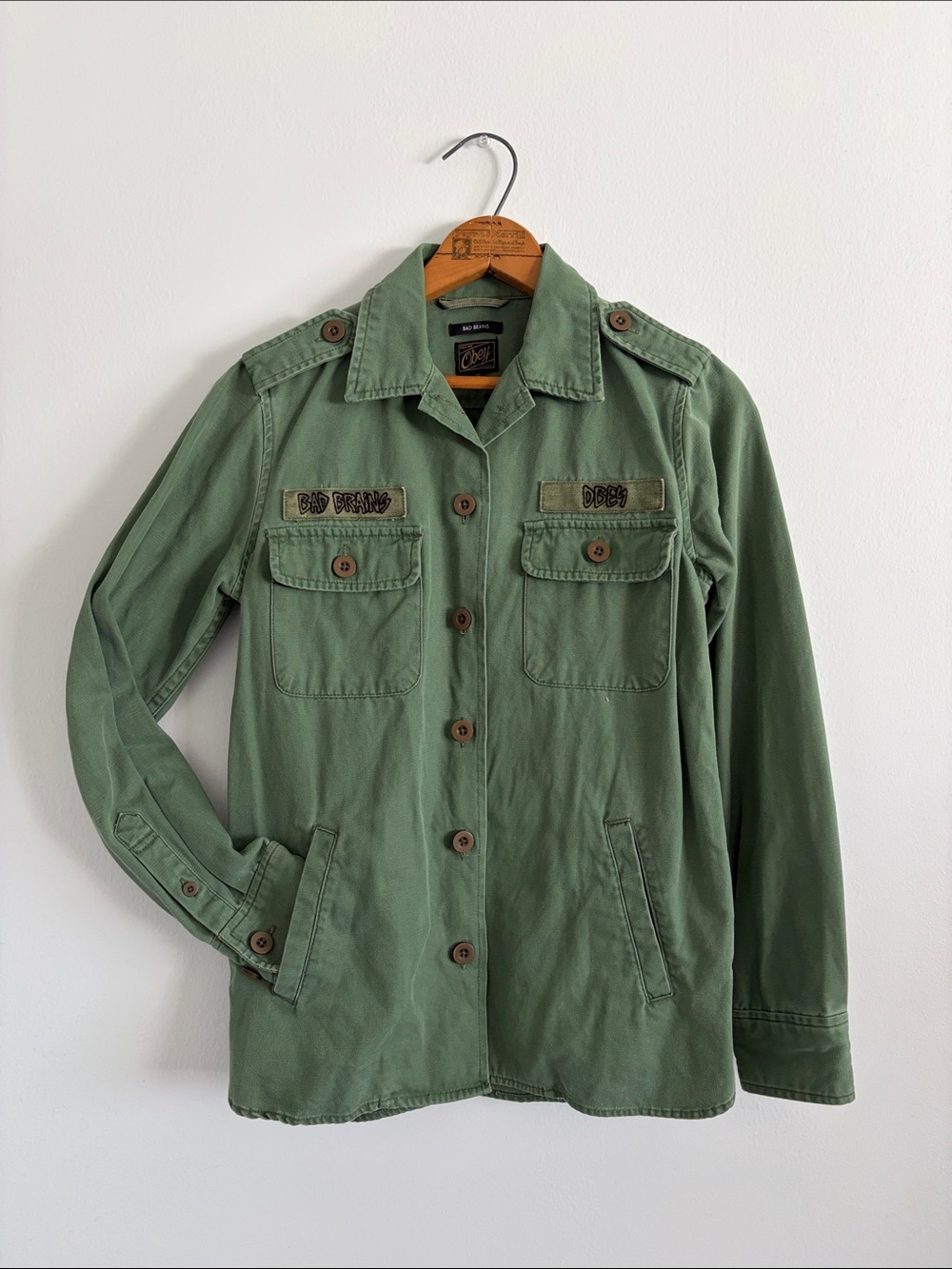 Obey Bad Brains Olive Green Military Field Jacket